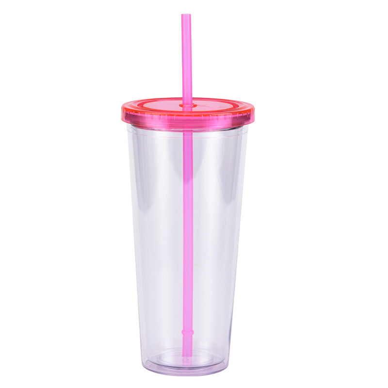 Wholesale  24oz plastic pipette cup creative transparent cold drink cup with lid water cup